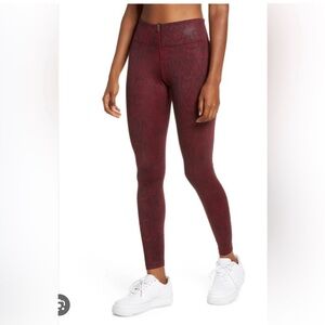 Nike Maroon Snakeskin Leggings